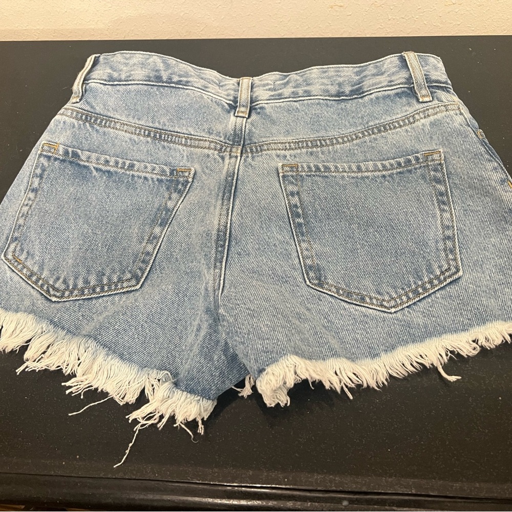Gently used PacSun high rise festival cutoff denim shorts size 25